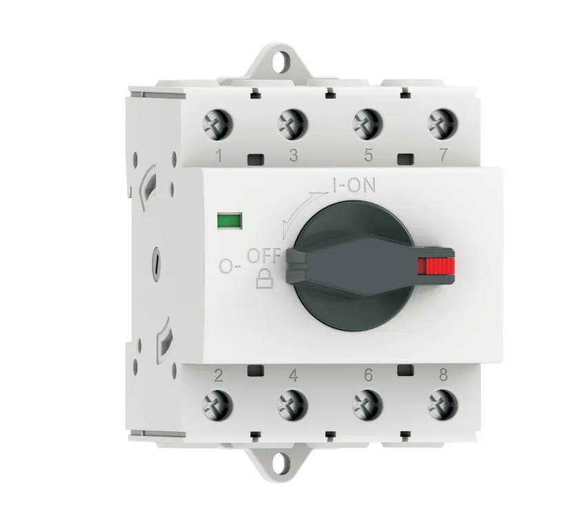 VOD1 1500V DC isolator switch in panel-mounting configuration